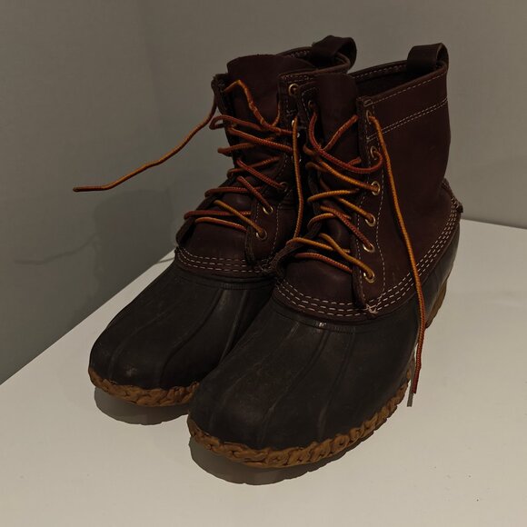 US 9 LL Bean Duck Boots 8" Brown - Picture 1 of 3